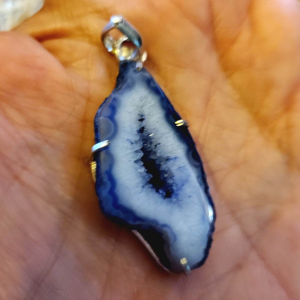 Amethyst Geode Slice pendant
